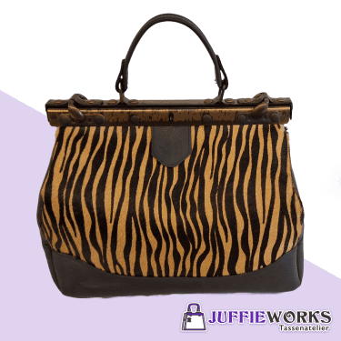 Beugeltas gladstone zwart/bruin