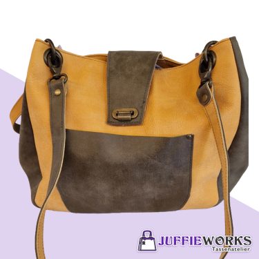 Shopperbag Leder Okergeel